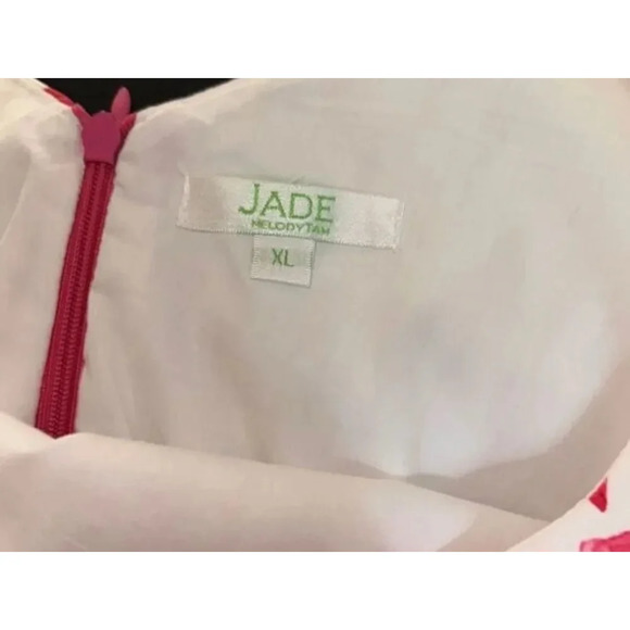 Jade sheath Dress, Size XL, Pink and Red - Picture 7 of 7